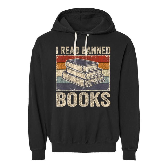 I Read Banned Books Week Librarian Freedom Reader Nerd Garment-Dyed Fleece Hoodie