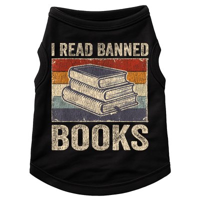 I Read Banned Books Week Librarian Freedom Reader Nerd Doggie Tank