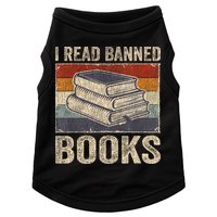 I Read Banned Books Week Librarian Freedom Reader Nerd Doggie Tank