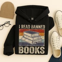I Read Banned Books Week Librarian Freedom Reader Nerd Hoodie