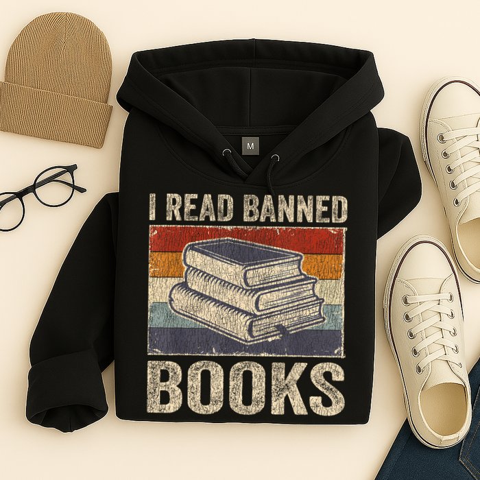 I Read Banned Books Week Librarian Freedom Reader Nerd Hoodie