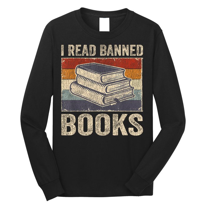 I Read Banned Books Week Librarian Freedom Reader Nerd Long Sleeve Shirt