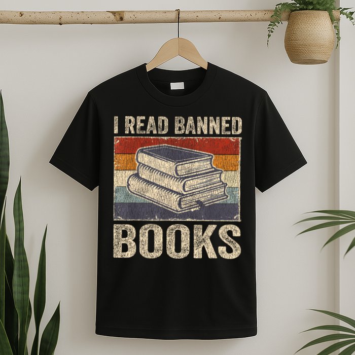 I Read Banned Books Week Librarian Freedom Reader Nerd T-Shirt