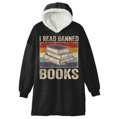 I Read Banned Books Week Librarian Freedom Reader Nerd Hooded Wearable Blanket