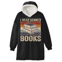 I Read Banned Books Week Librarian Freedom Reader Nerd Hooded Wearable Blanket