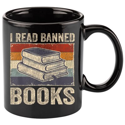 I Read Banned Books Week Librarian Freedom Reader Nerd 11oz C Handle Ceramic Mug