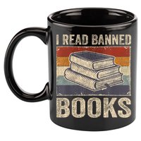 I Read Banned Books Week Librarian Freedom Reader Nerd 11oz C Handle Ceramic Mug