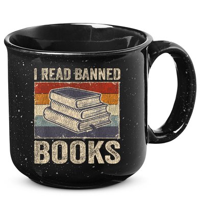 I Read Banned Books Week Librarian Freedom Reader Nerd 15oz Campfire Ceramic Mug