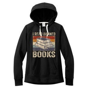 I Read Banned Books Week Librarian Freedom Reader Nerd Women's Fleece Hoodie