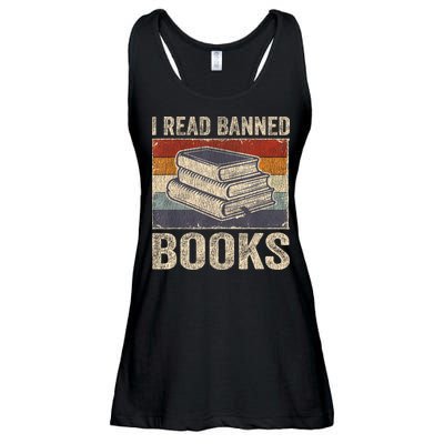 I Read Banned Books Week Librarian Freedom Reader Nerd Ladies Essential Flowy Tank