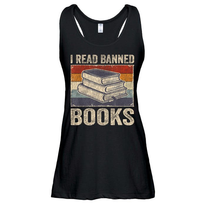 I Read Banned Books Week Librarian Freedom Reader Nerd Ladies Essential Flowy Tank