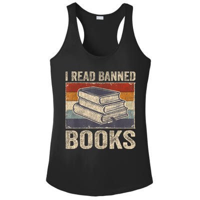 I Read Banned Books Week Librarian Freedom Reader Nerd Ladies PosiCharge Competitor Racerback Tank