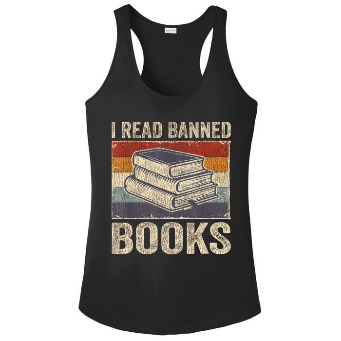 I Read Banned Books Week Librarian Freedom Reader Nerd Ladies PosiCharge Competitor Racerback Tank