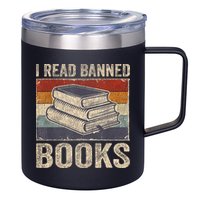 I Read Banned Books Week Librarian Freedom Reader Nerd 12oz Stainless Steel Coffee Mug