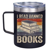 I Read Banned Books Week Librarian Freedom Reader Nerd 12oz Stainless Steel Coffee Mug