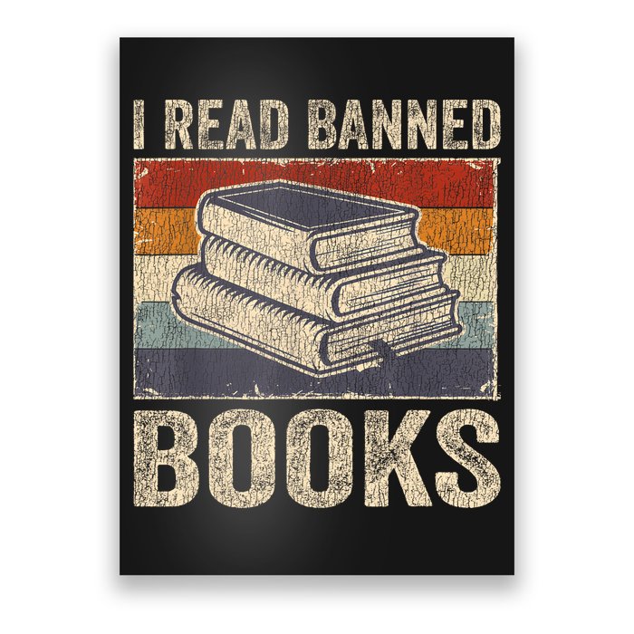 I Read Banned Books Week Librarian Freedom Reader Nerd Poster