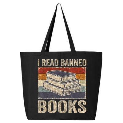 I Read Banned Books Week Librarian Freedom Reader Nerd 25L Jumbo Tote