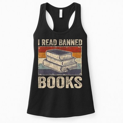 I Read Banned Books Week Librarian Freedom Reader Nerd Womens Tank Top