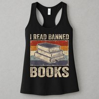 I Read Banned Books Week Librarian Freedom Reader Nerd Womens Tank Top