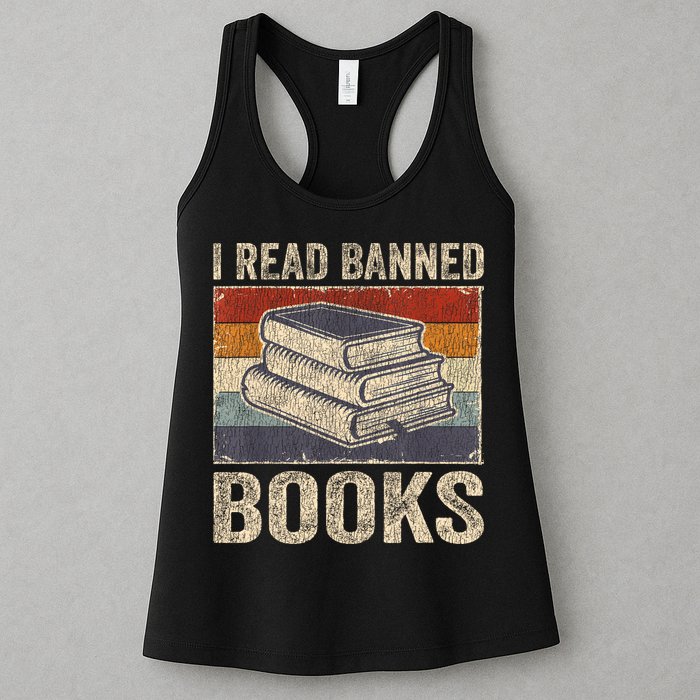 I Read Banned Books Week Librarian Freedom Reader Nerd Womens Tank Top