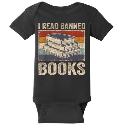 I Read Banned Books Week Librarian Freedom Reader Nerd Baby Bodysuit