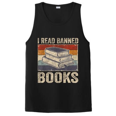I Read Banned Books Week Librarian Freedom Reader Nerd PosiCharge Competitor Tank