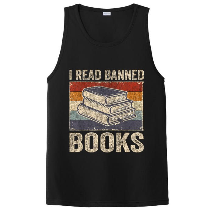 I Read Banned Books Week Librarian Freedom Reader Nerd PosiCharge Competitor Tank