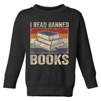 I Read Banned Books Week Librarian Freedom Reader Nerd Toddler Sweatshirt