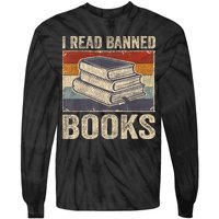 I Read Banned Books Week Librarian Freedom Reader Nerd Tie-Dye Long Sleeve Shirt