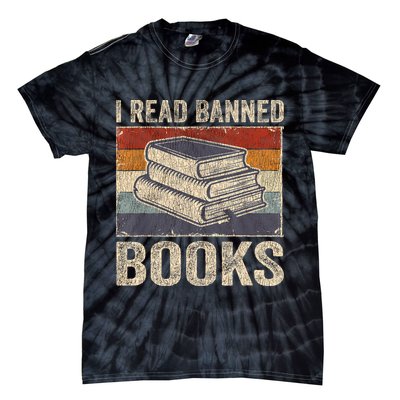 I Read Banned Books Week Librarian Freedom Reader Nerd Tie-Dye T-Shirt