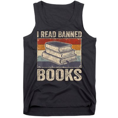 I Read Banned Books Week Librarian Freedom Reader Nerd Tank Top