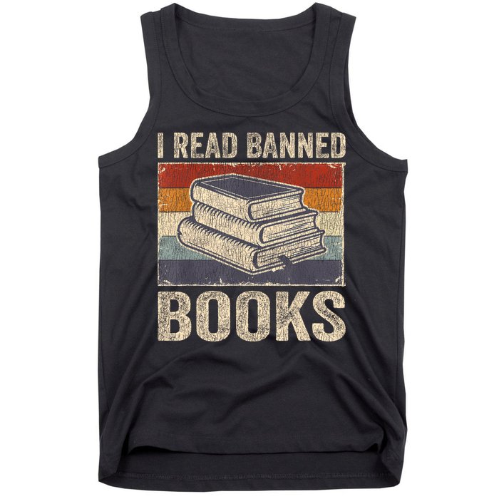 I Read Banned Books Week Librarian Freedom Reader Nerd Tank Top