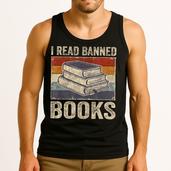 I Read Banned Books Week Librarian Freedom Reader Nerd Tank Top