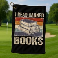 I Read Banned Books Week Librarian Freedom Reader Nerd Golf Towel