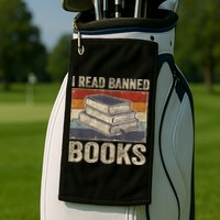 I Read Banned Books Week Librarian Freedom Reader Nerd Golf Towel