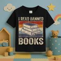 I Read Banned Books Week Librarian Freedom Reader Nerd Toddler T-Shirt