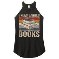 I Read Banned Books Week Librarian Freedom Reader Nerd Women's Perfect Tri Rocker Tank