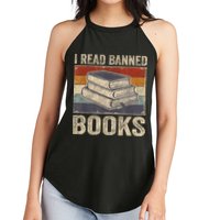 I Read Banned Books Week Librarian Freedom Reader Nerd Women's Perfect Tri Rocker Tank