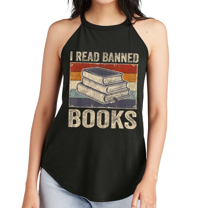 I Read Banned Books Week Librarian Freedom Reader Nerd Women's Perfect Tri Rocker Tank