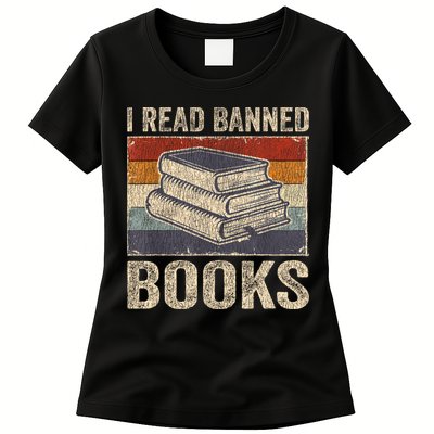 I Read Banned Books Week Librarian Freedom Reader Nerd Womens T-Shirt