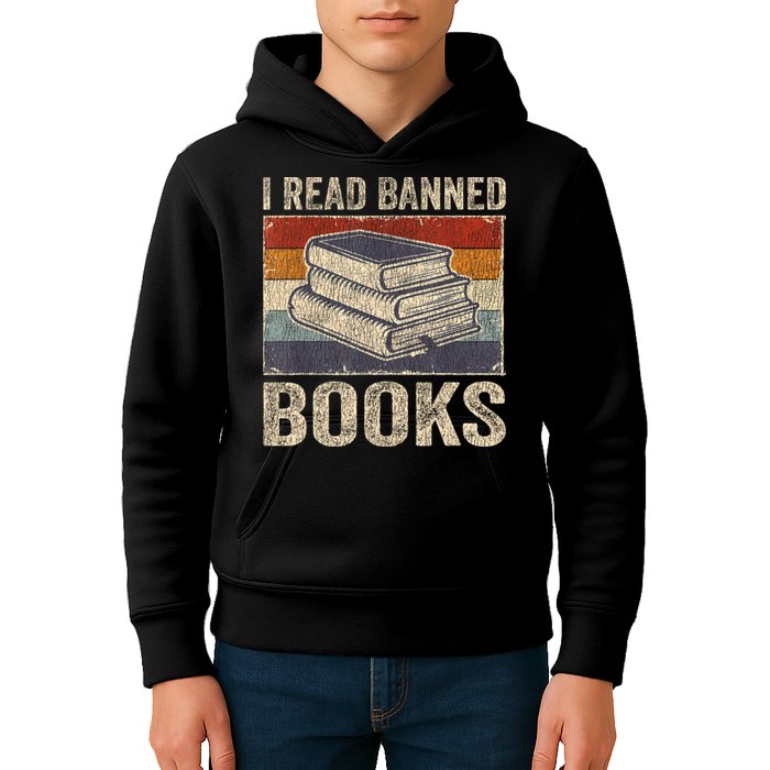 I Read Banned Books Week Librarian Freedom Reader Nerd Kids Hoodie