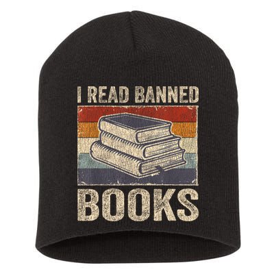 I Read Banned Books Week Librarian Freedom Reader Nerd Short Acrylic Beanie