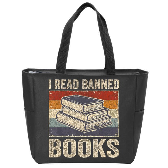 I Read Banned Books Week Librarian Freedom Reader Nerd Zip Tote Bag