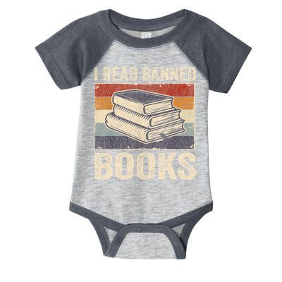 I Read Banned Books Week Librarian Freedom Reader Nerd Infant Baby Jersey Bodysuit