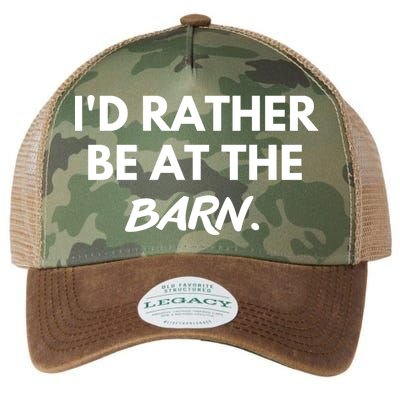 I'd Rather Be At The Barn Funny Horse Lover Legacy Tie Dye Trucker Hat