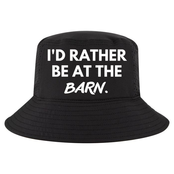 I'd Rather Be At The Barn Funny Horse Lover Cool Comfort Performance Bucket Hat