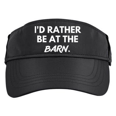 I'd Rather Be At The Barn Funny Horse Lover Adult Drive Performance Visor