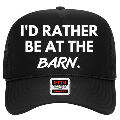 I'd Rather Be At The Barn Funny Horse Lover Trucker Hat