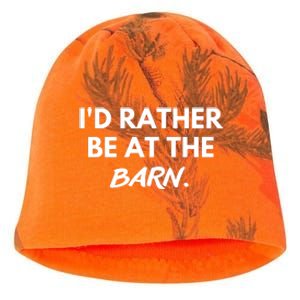 I'd Rather Be At The Barn Funny Horse Lover Kati - Camo Knit Beanie