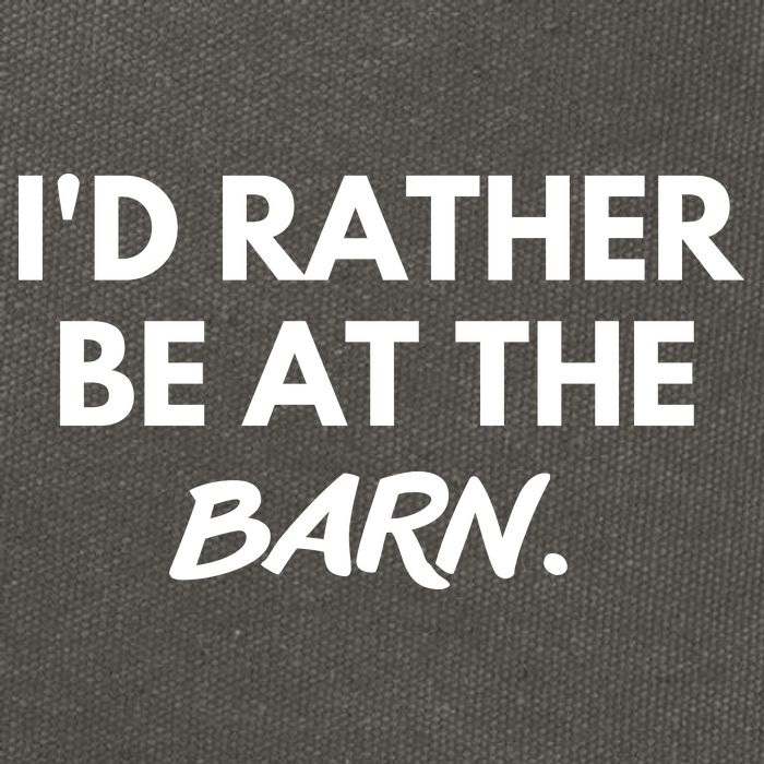 I'd Rather Be At The Barn Funny Horse Lover Cotton Canvas Backpack
